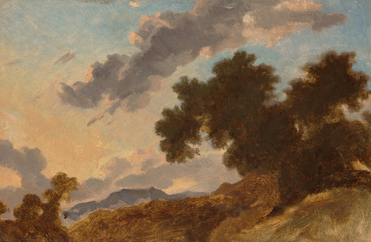 Horská krajina při západu slunce od Jean Honore Fragonard