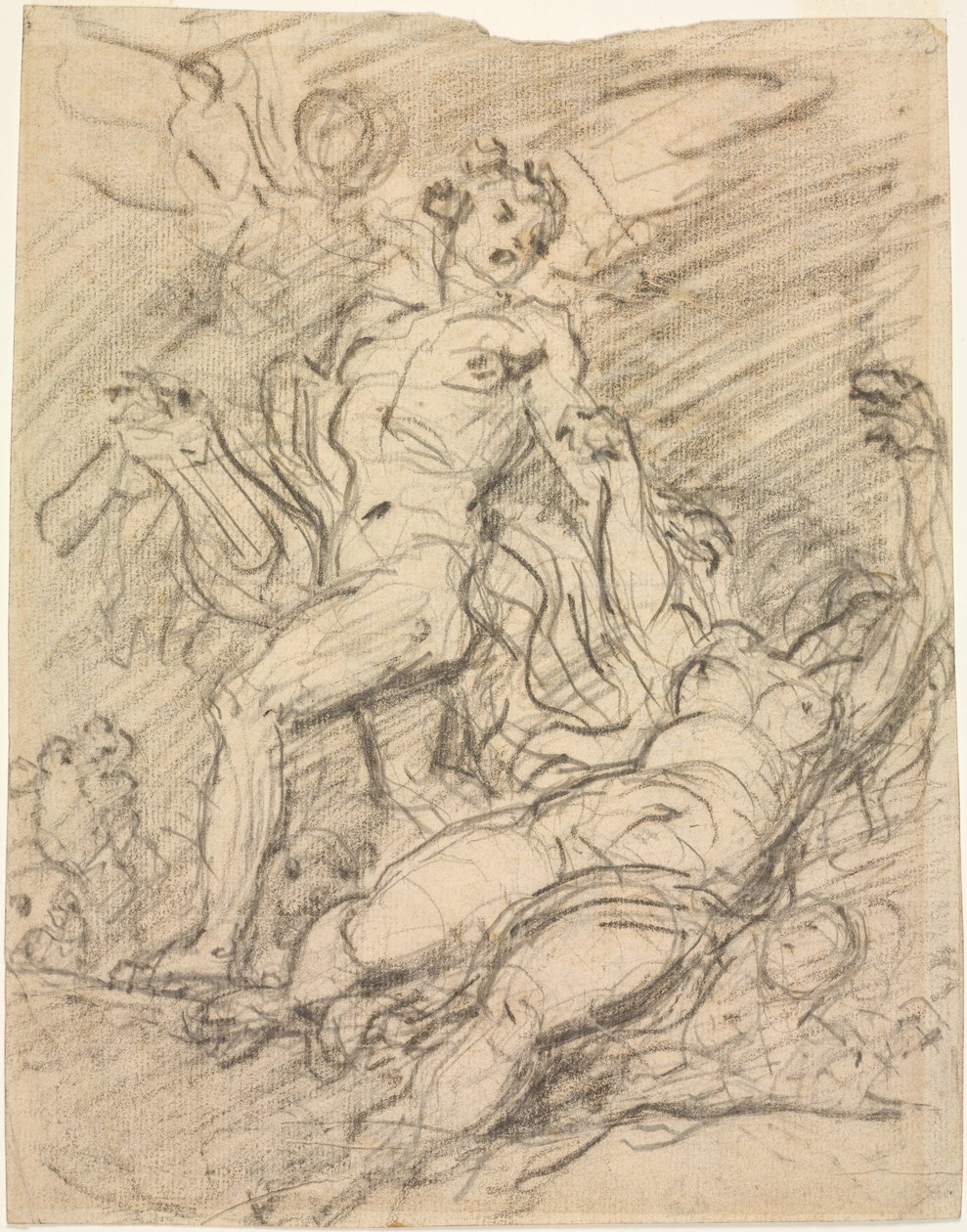 Orfeus a Eurydika (recto) od Jean Honore Fragonard