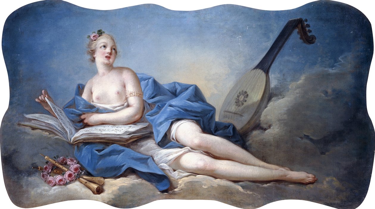 Personifikace hudby, od Jean Honore Fragonard