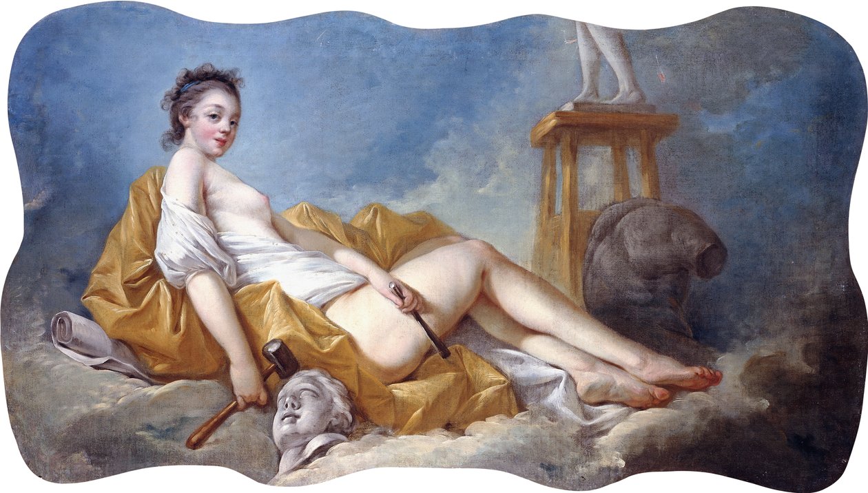 Personifikace sochařství, od Jean Honore Fragonard