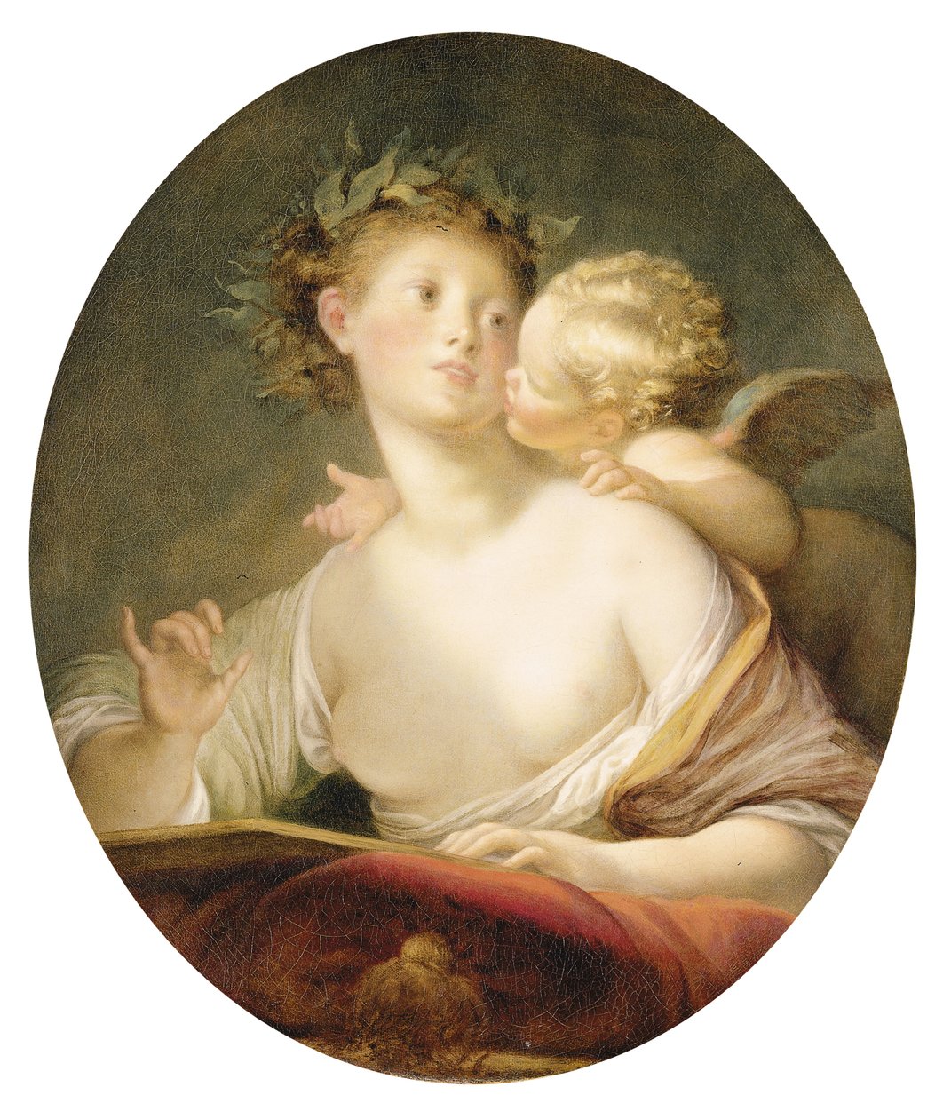 Sappho Inspirováno Cupidem od Jean Honore Fragonard
