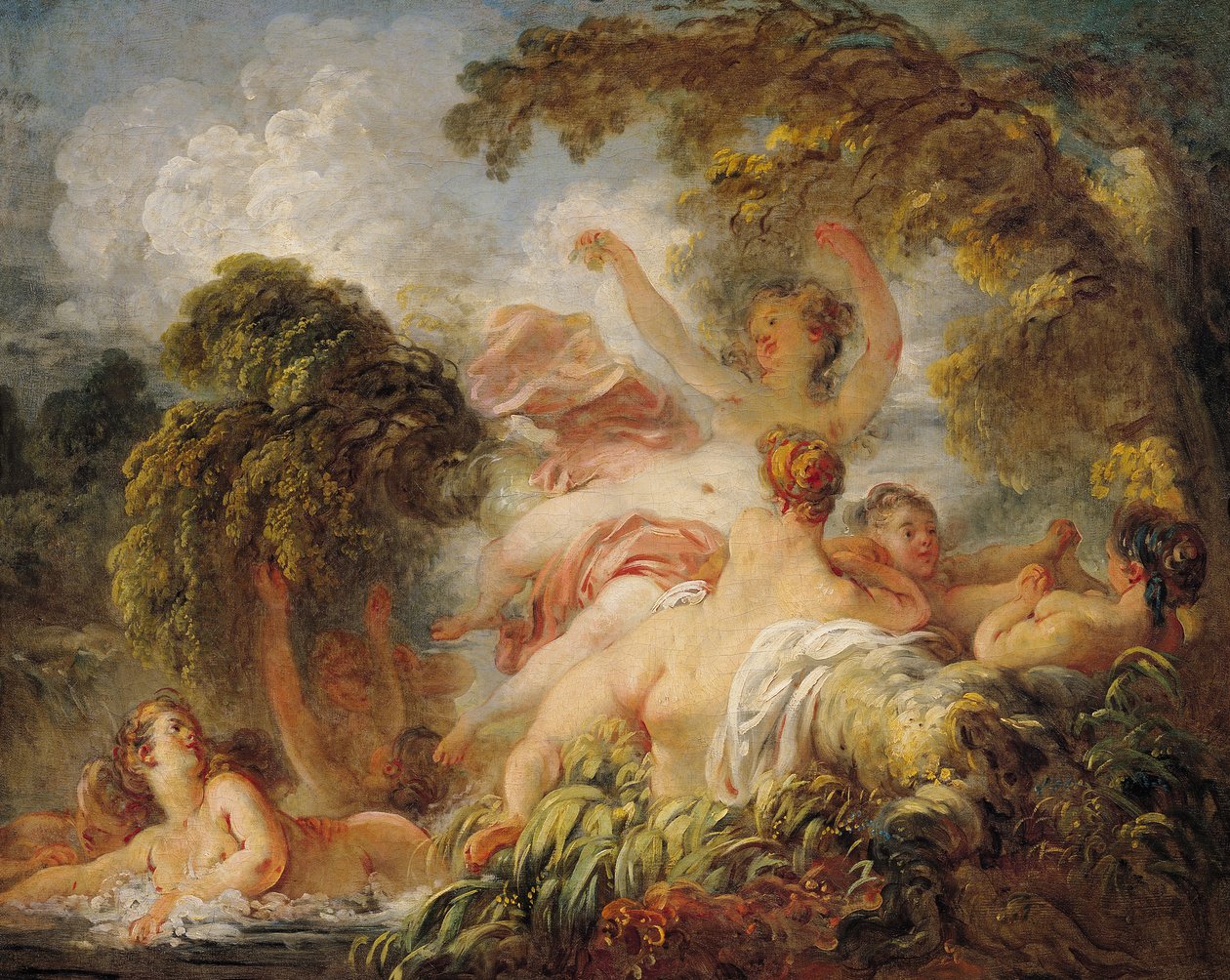 Koupající se, asi 1765 od Jean Honore Fragonard