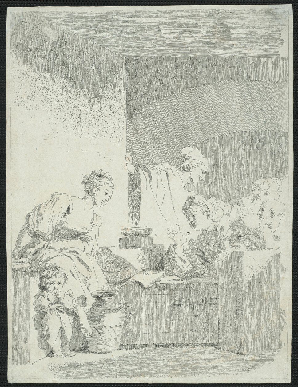 Interiér od Jean Honore Fragonard