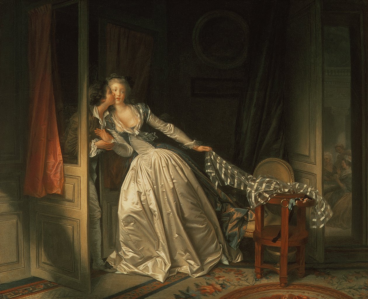 Ukradený polibek, kolem roku 1788 od Jean Honore Fragonard