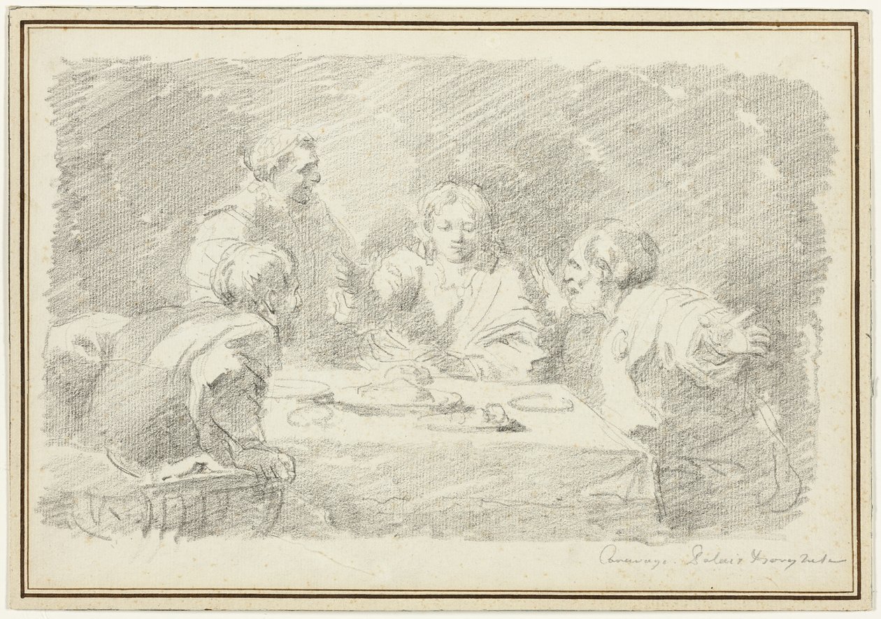 Večeře v Emauzích od Jean Honore Fragonard
