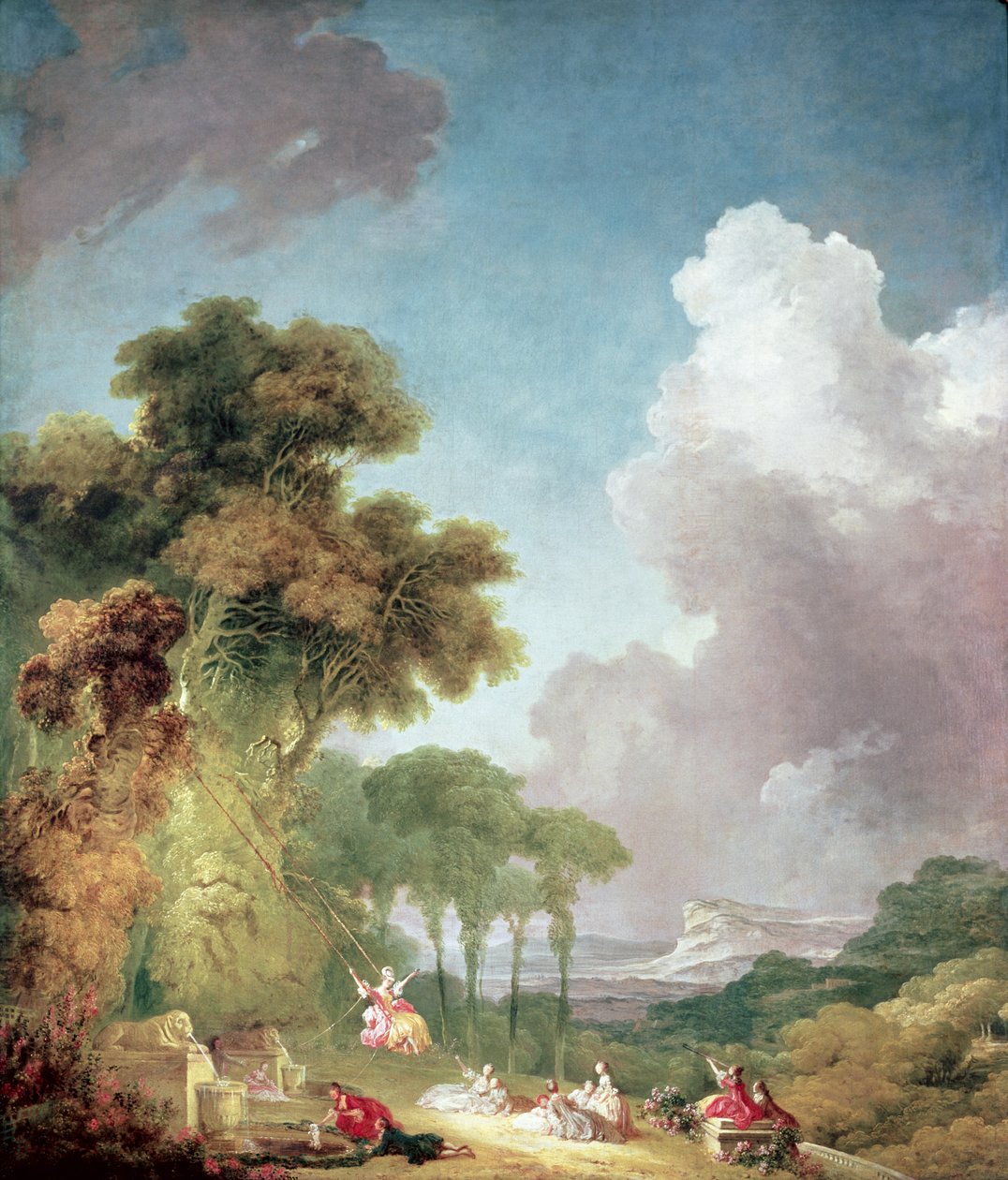 Houpačka, kolem 1775-1780 od Jean Honore Fragonard