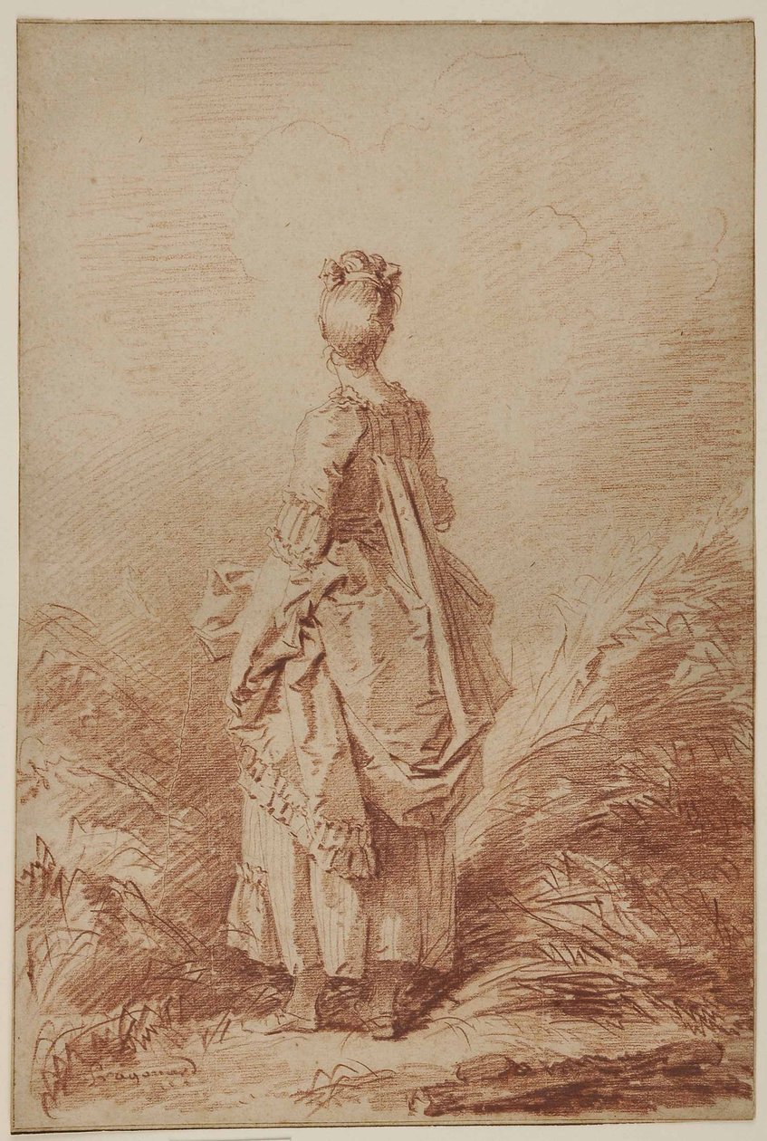 Mladá žena Ohlédnutí od Jean Honore Fragonard