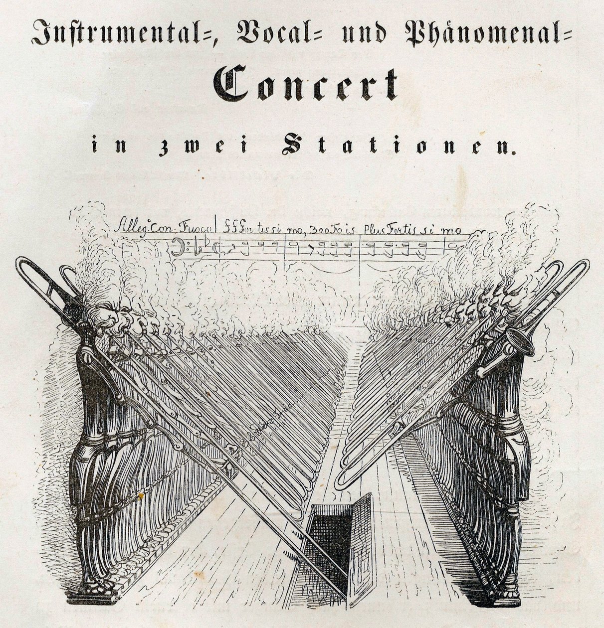 Instrumentální vokální a fenomenální koncert, 1844. od Jean Jacques Grandville