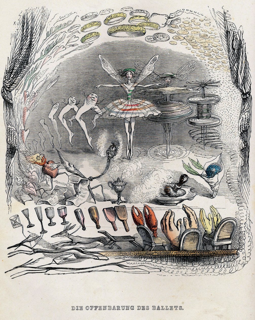 Odhalení baletu, 40. léta 19. století. od Jean Jacques Grandville