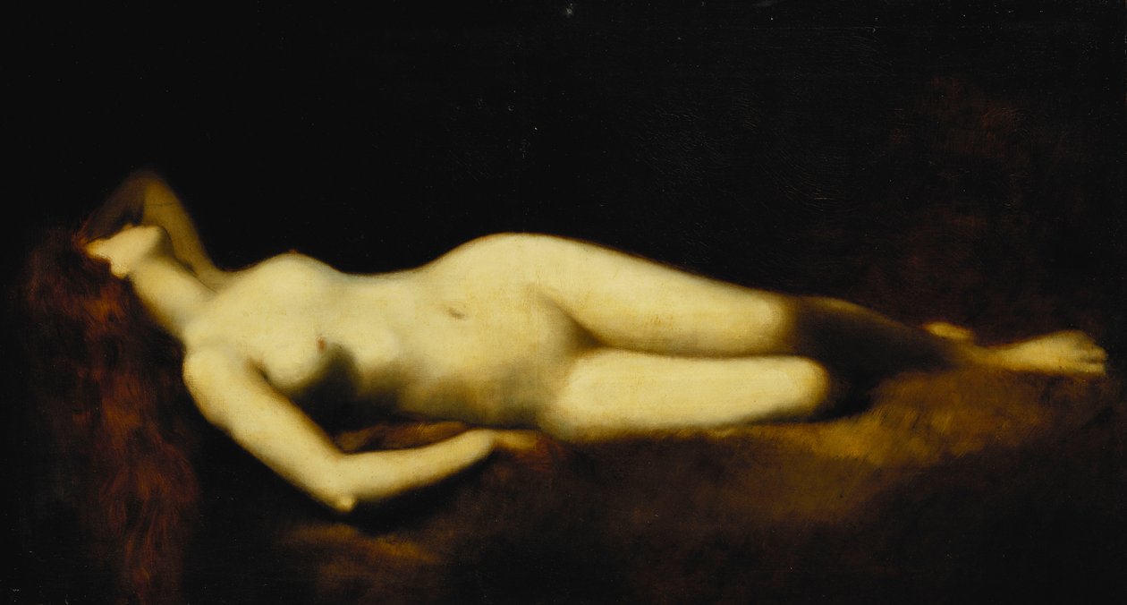 ležící akt, od Jean Jacques Henner