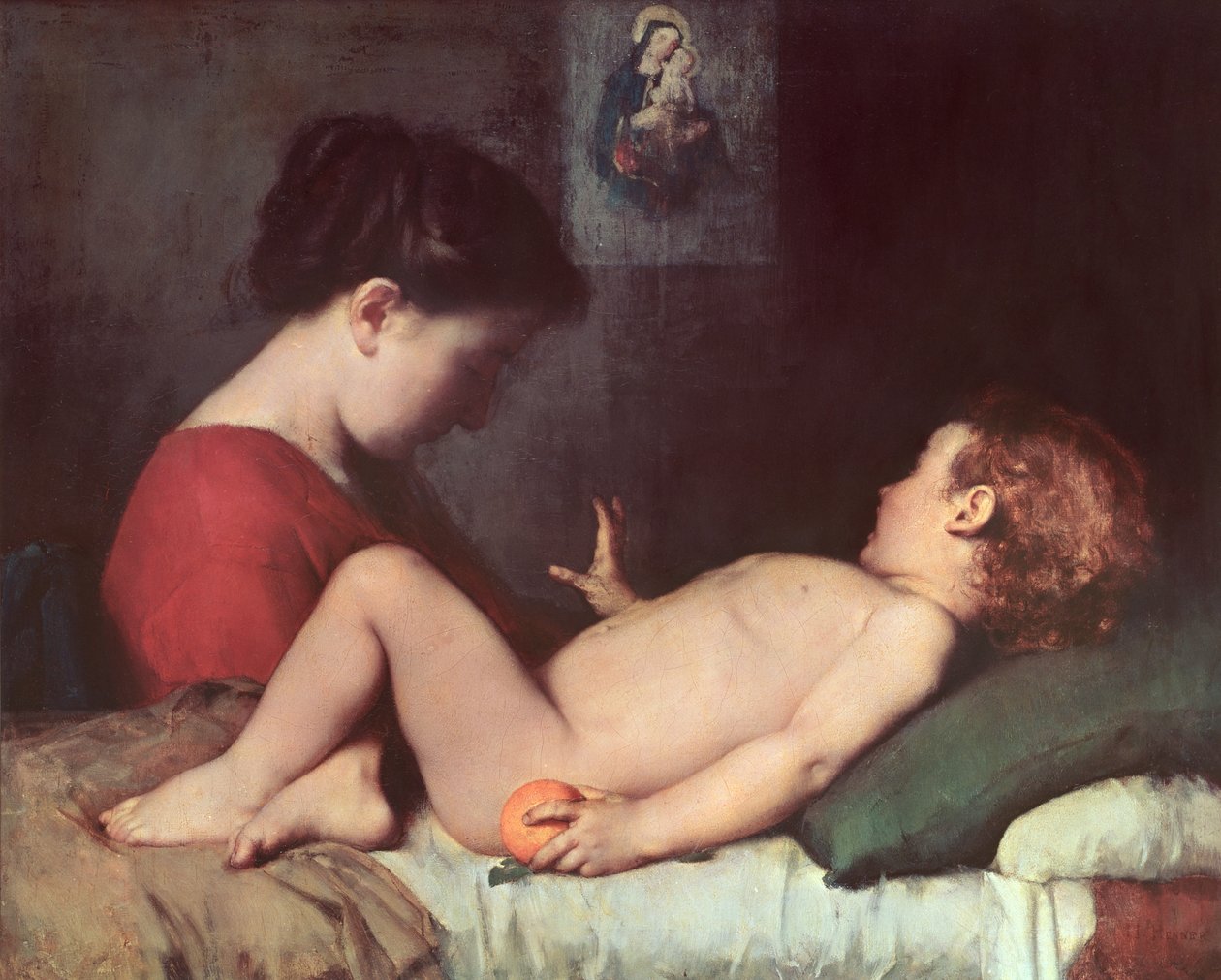 Probouzející se dítě od Jean Jacques Henner