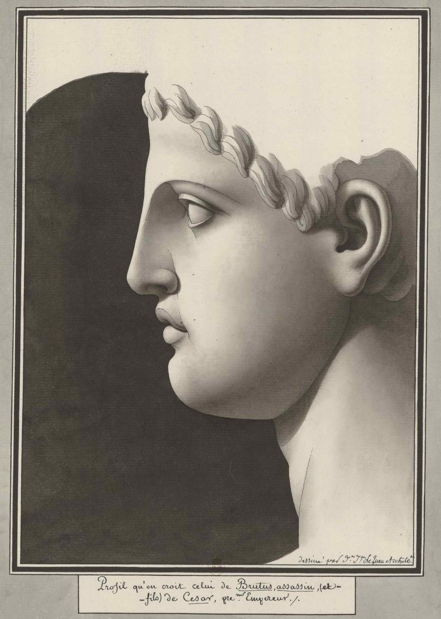 Brutus assassin en fils de César. od Jean Jacques Lequeu