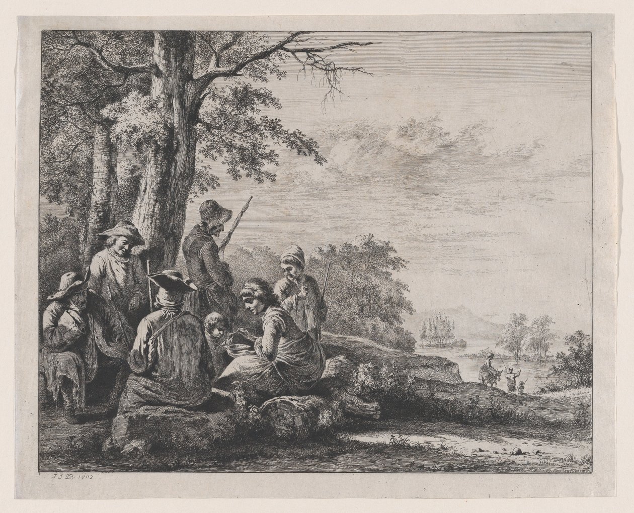 Rolníci na odpočinku, 1803. od Jean Jacques de Boissieu