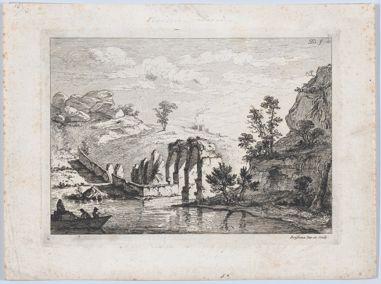 Ruiny akvaduktu, 1763. od Jean Jacques de Boissieu