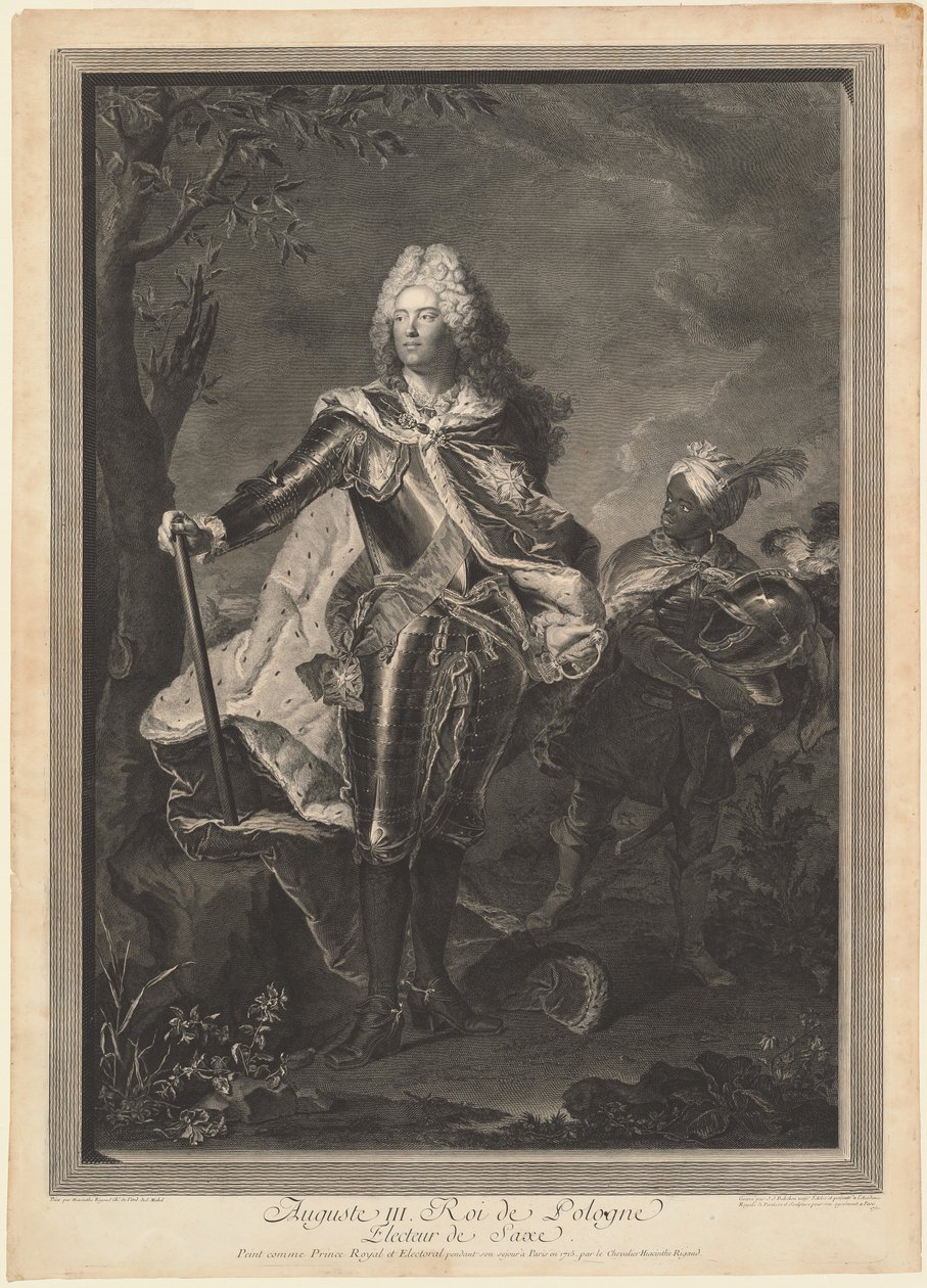 Augusta III. Polský král, 1750. od Jean Joseph Balechou