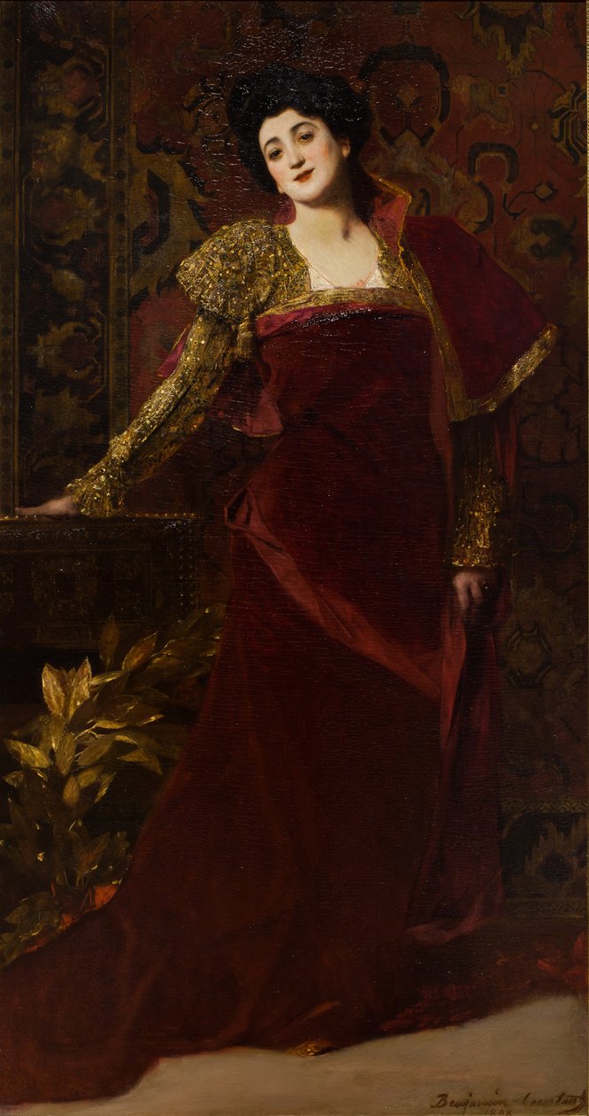 Portrét Emmy Calve od Jean Joseph Benjamin Constant