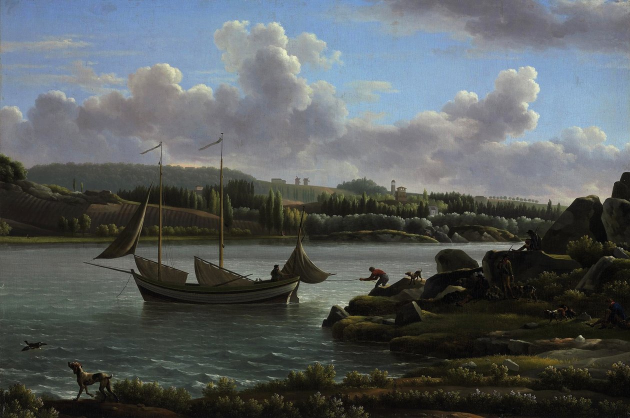 Odjezd na lov od Jean Joseph Xavier Bidauld
