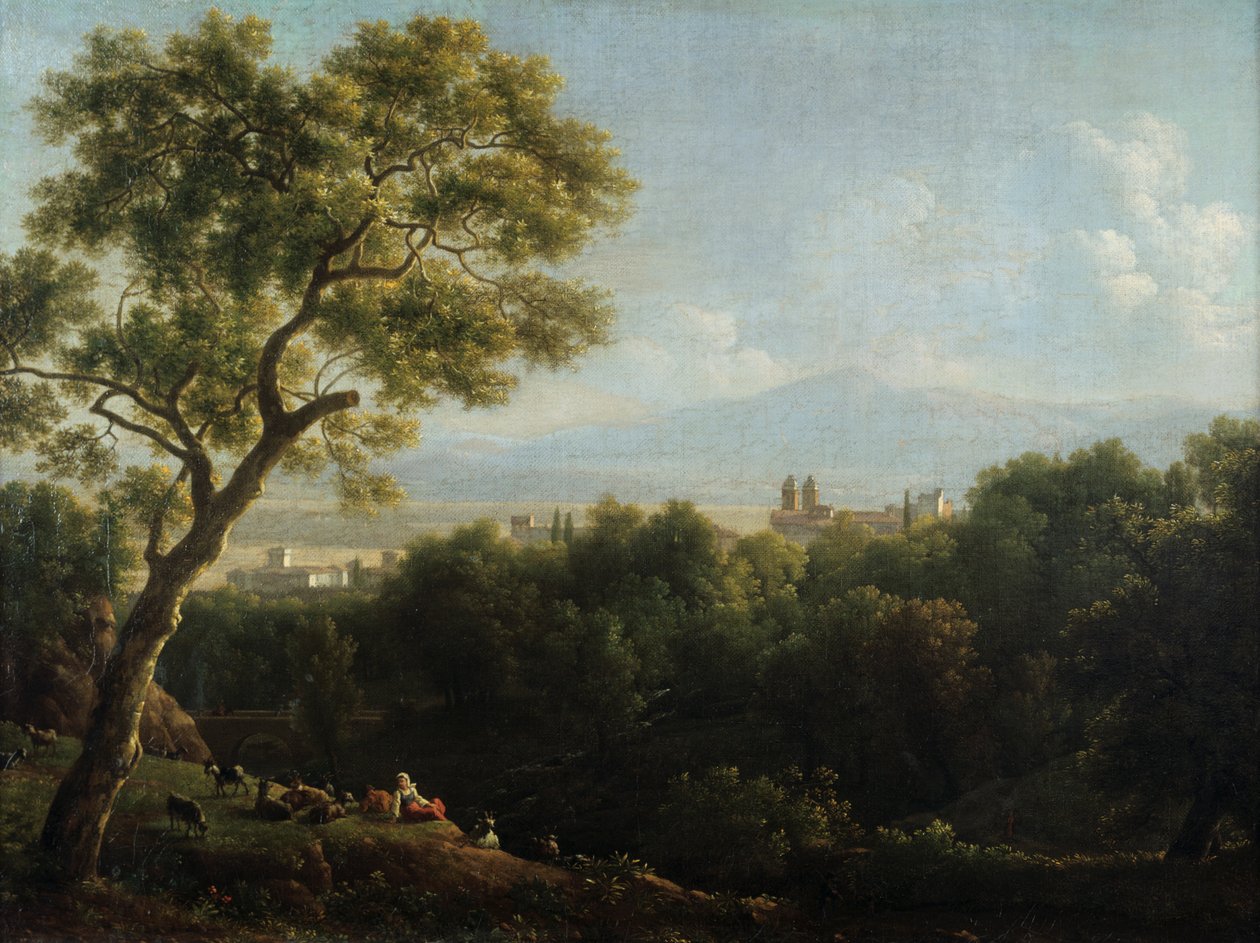 Pohled na Frascati, 1820 od Jean Joseph Xavier Bidauld
