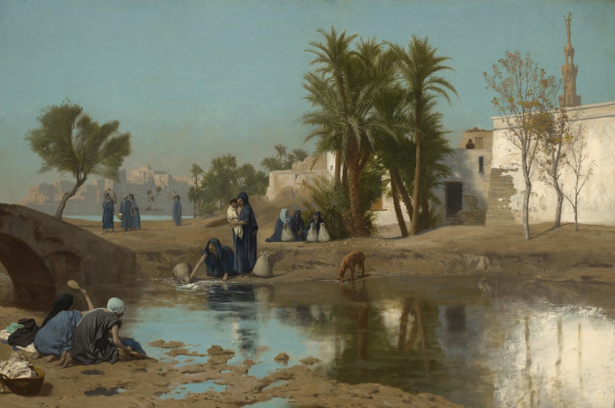Fellah Women Drawing Water, c.1873?-75 od Jean Leon Gerome