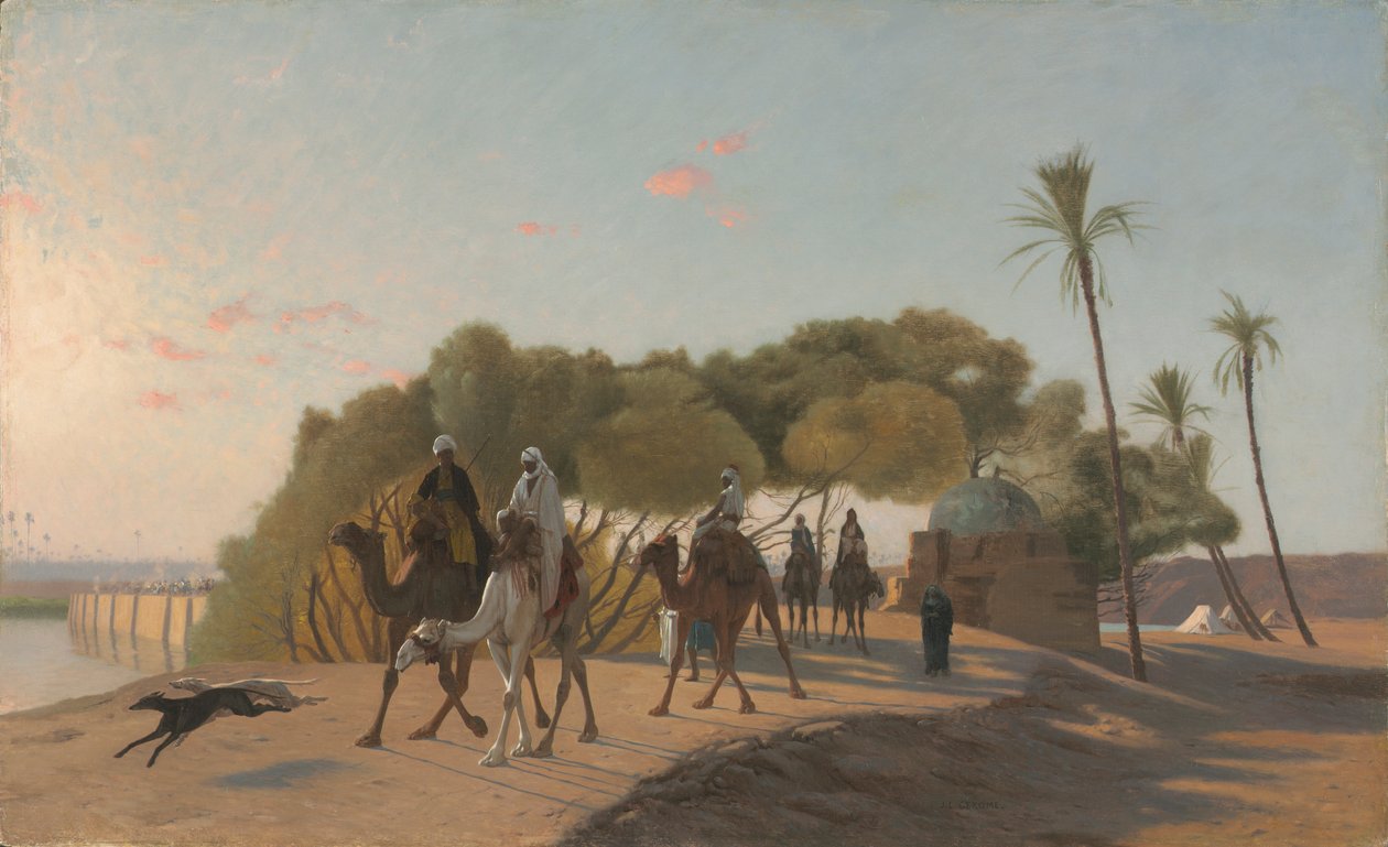 Odcházení z Oázy, 80. léta 19. století. od Jean Leon Gerome