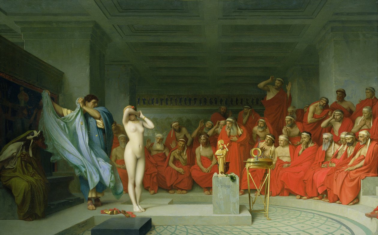 Phryne před Areopagem od Jean Leon Gerome