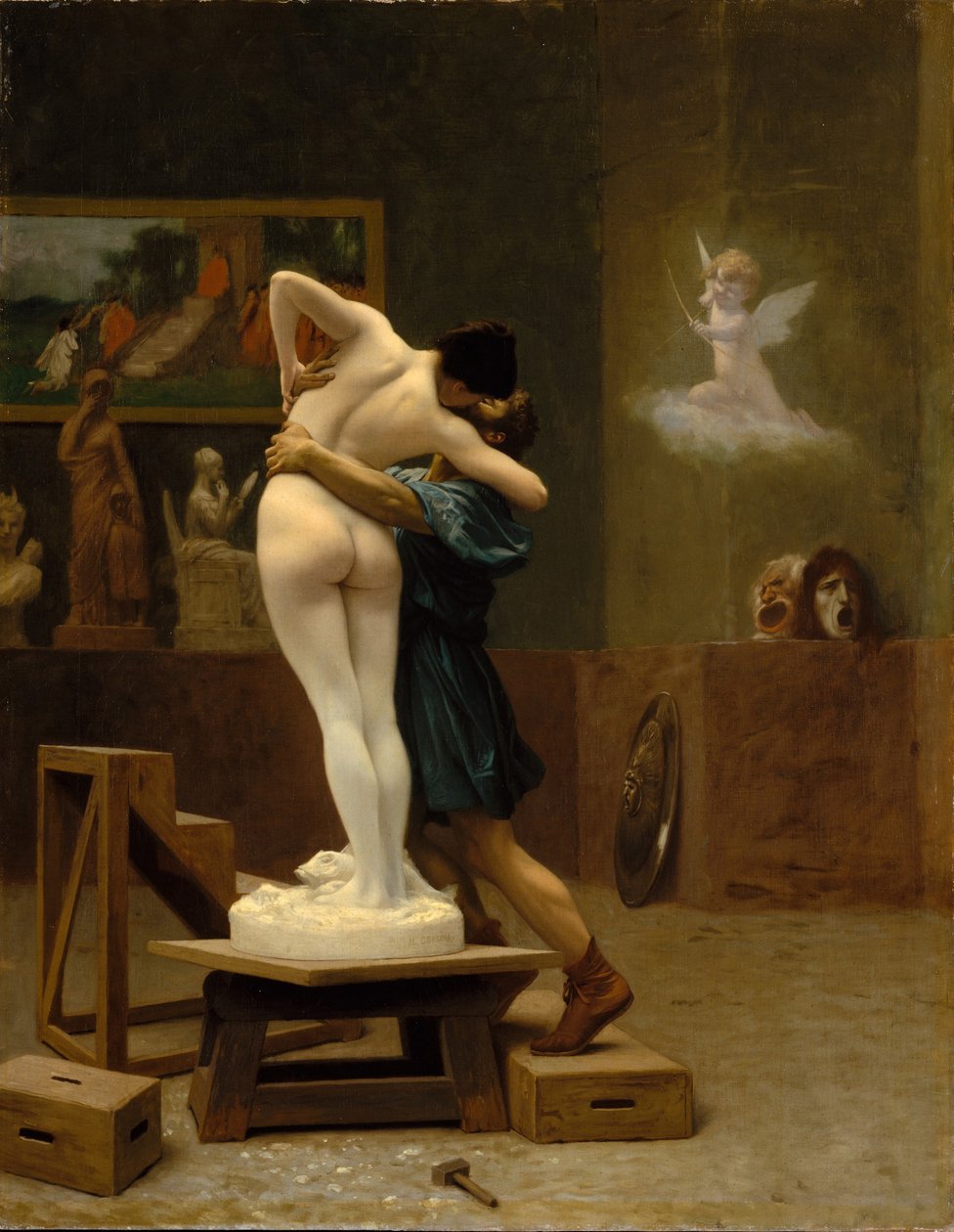 Pygmalion a Galatea, c. 1890 od Jean Leon Gerome