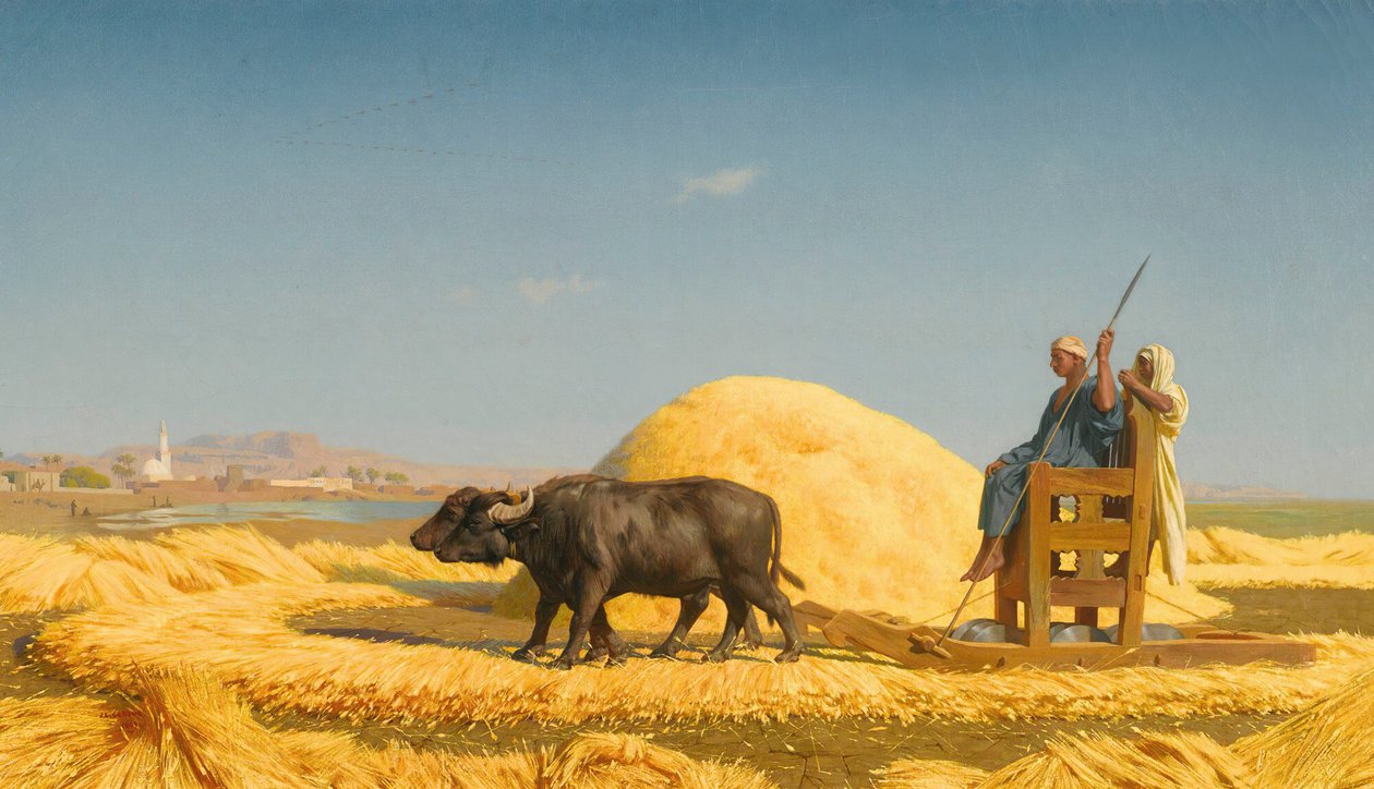 The Grain Threshers, Egypt od Jean Leon Gerome