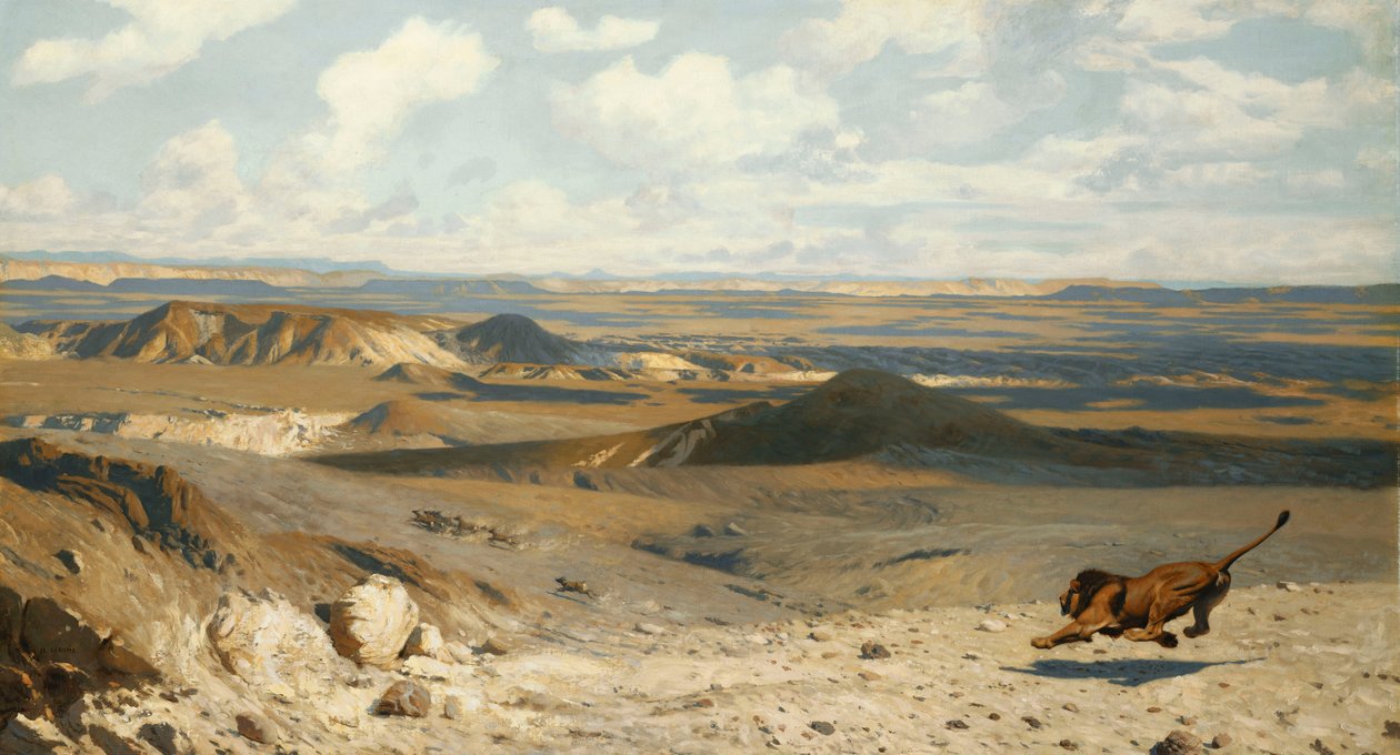 Pronásledování; Pronásledování, 1889 od Jean Leon Gerome