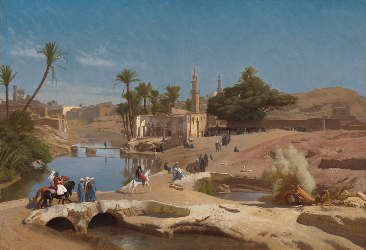 Pohled na Medinet El-Fayoum, c. 18681870. od Jean Leon Gerome