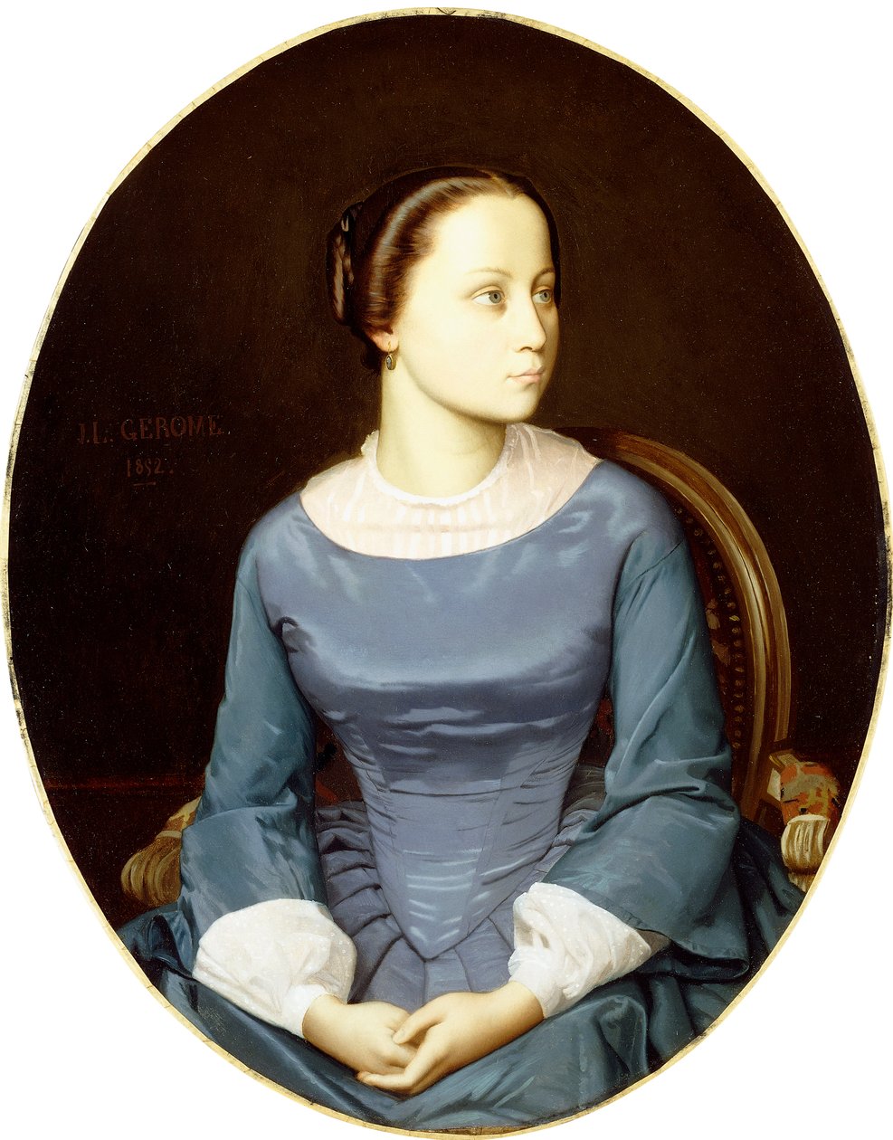 Mladá žena v modrém, 1852 od Jean Leon Gerome