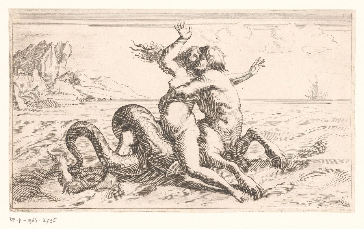 Triton unese ženu od Jean Lepautre (attributed to)