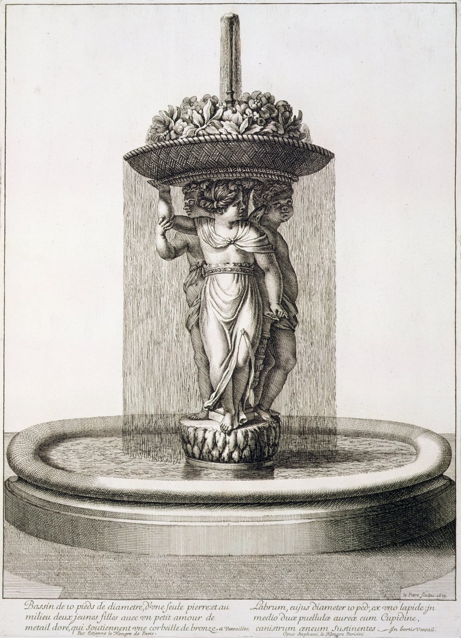 Design pro fontánu, 1673 od Jean Lepautre
