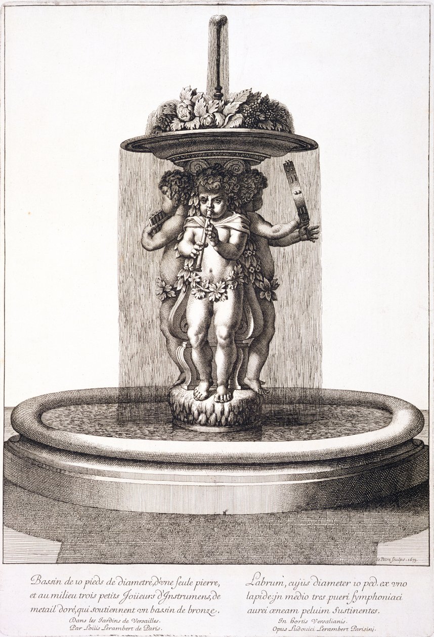 Fontána od Louise Leramberta ve Versailles, 1673 od Jean Lepautre