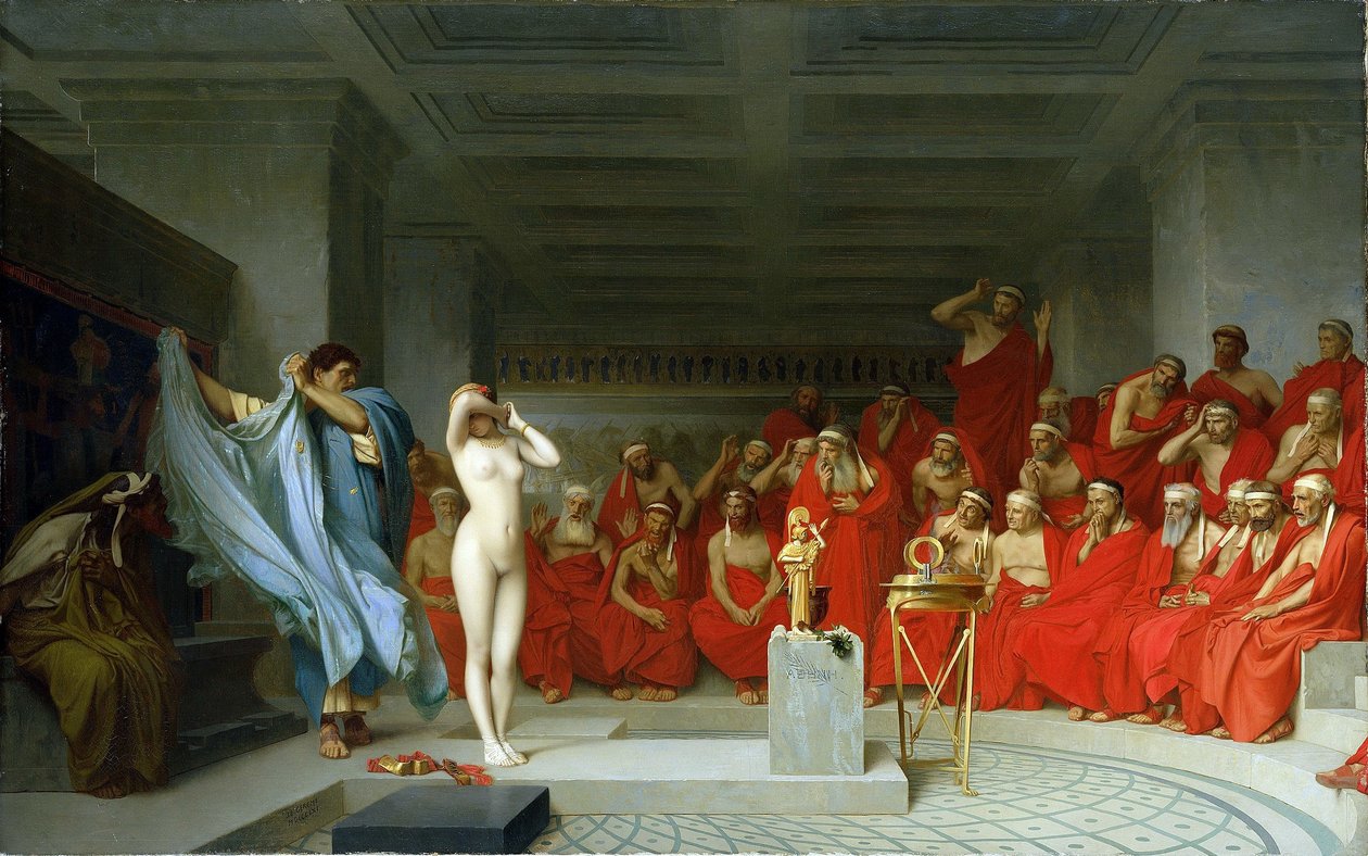 Phryne před Areopagem. od Jean Leon Gerome