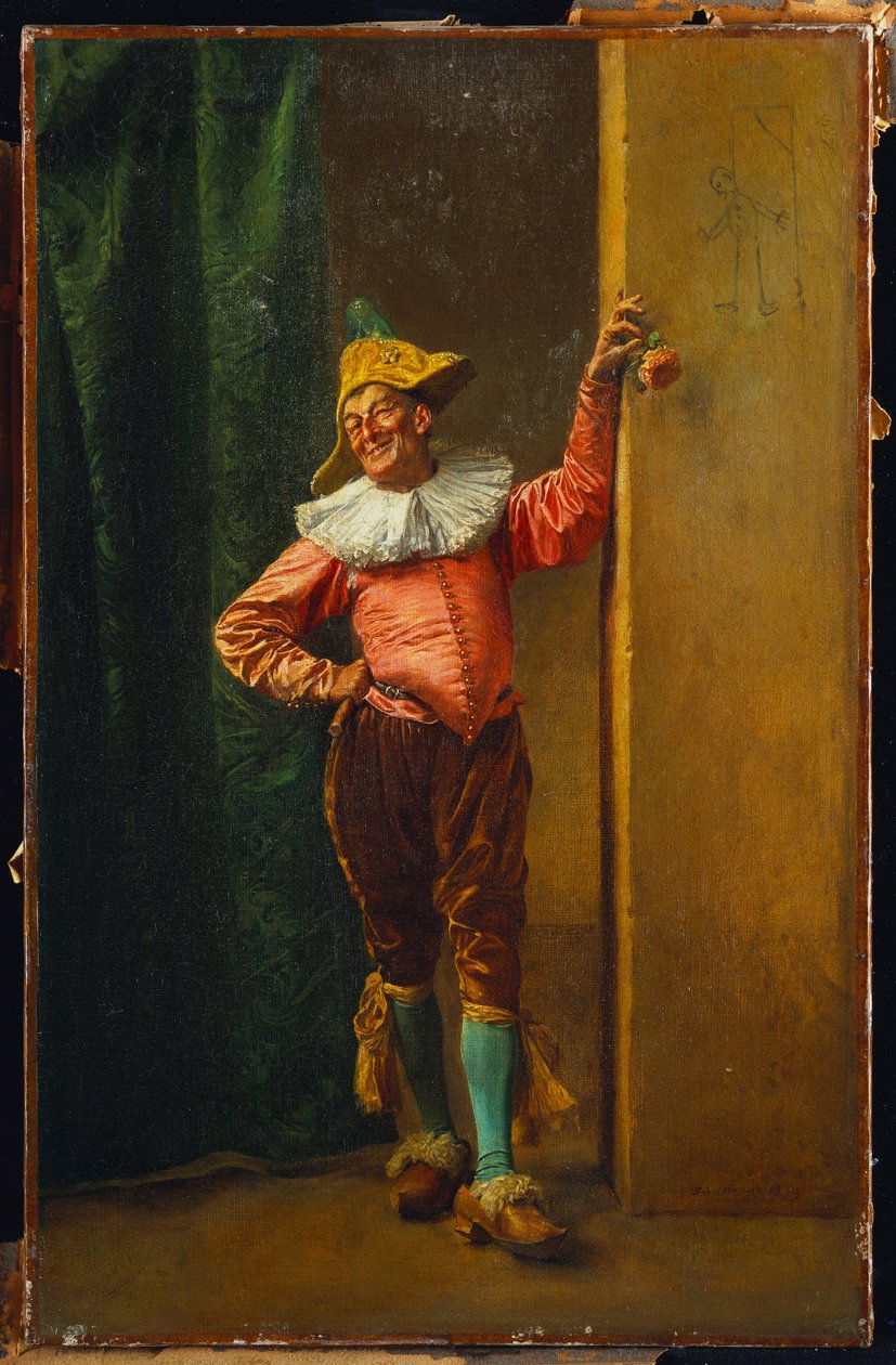 Polichinelle v růžové, 1879 od Jean Louis Ernest Meissonier