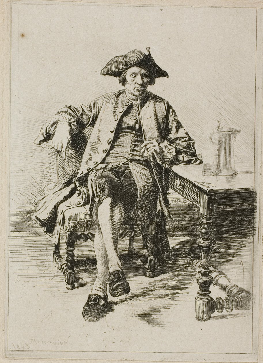 Velký kuřák od Jean Louis Ernest Meissonier