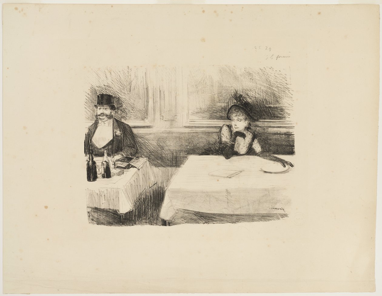 V restauraci od Jean Louis Forain