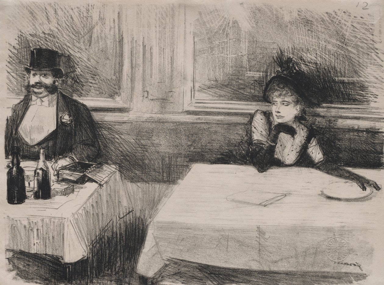 V restauraci. od Jean Louis Forain