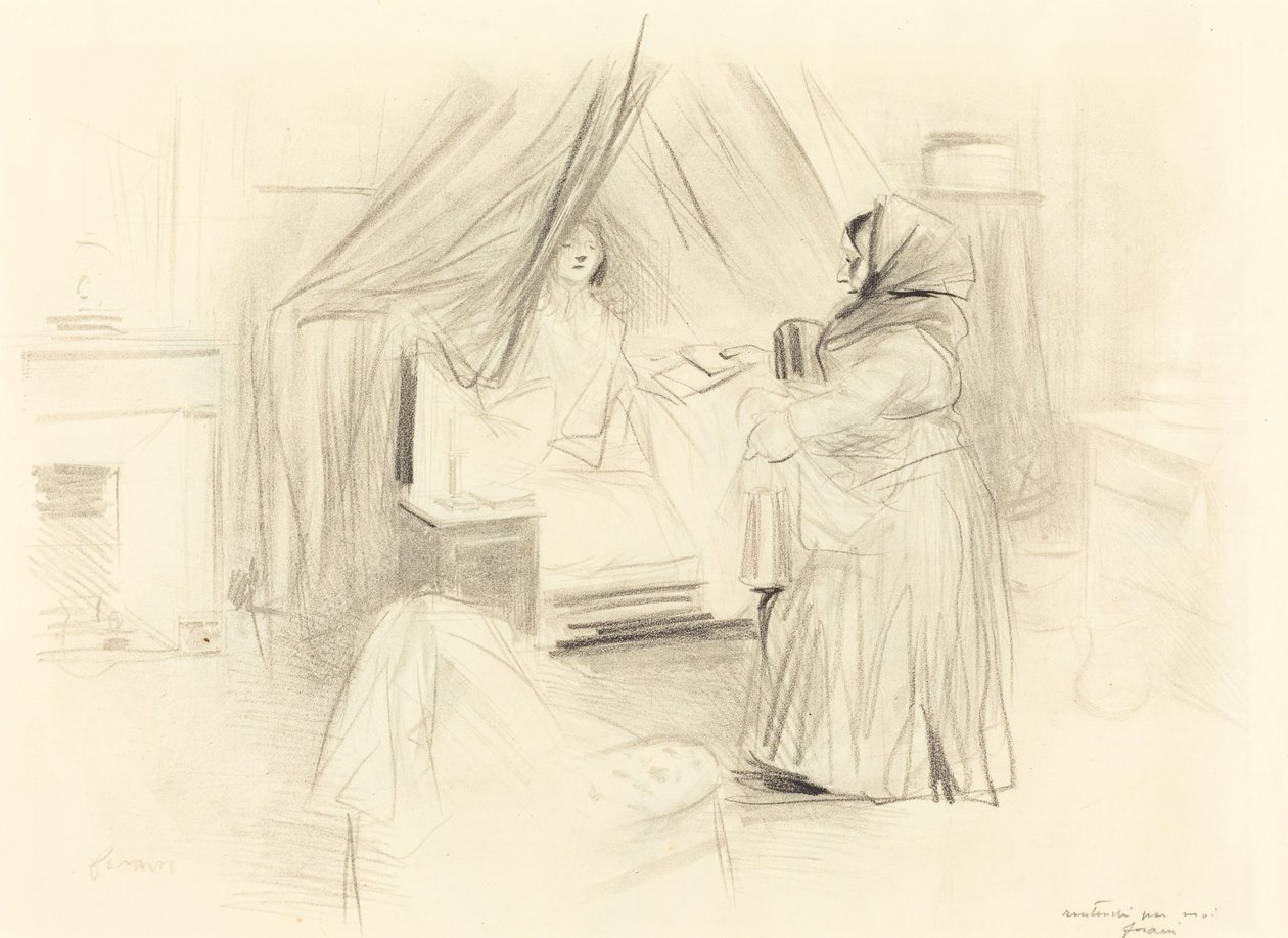 Snídaně (horizontální talíř) od Jean Louis Forain