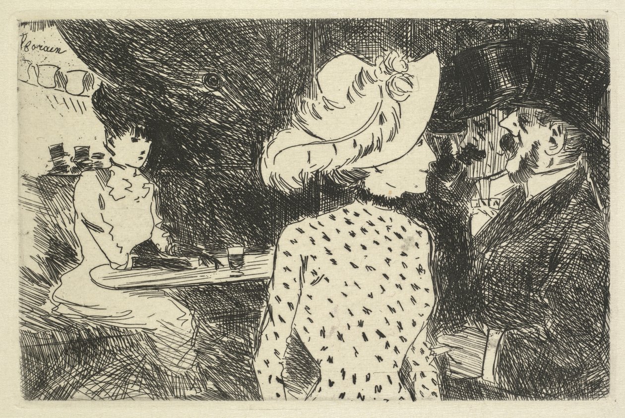 Kavárna scéna (popisná) od Jean Louis Forain