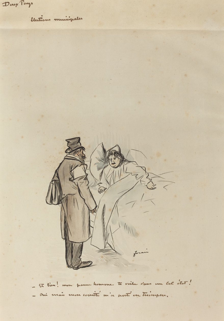 Volby Municipales, c. 1897. od Jean Louis Forain