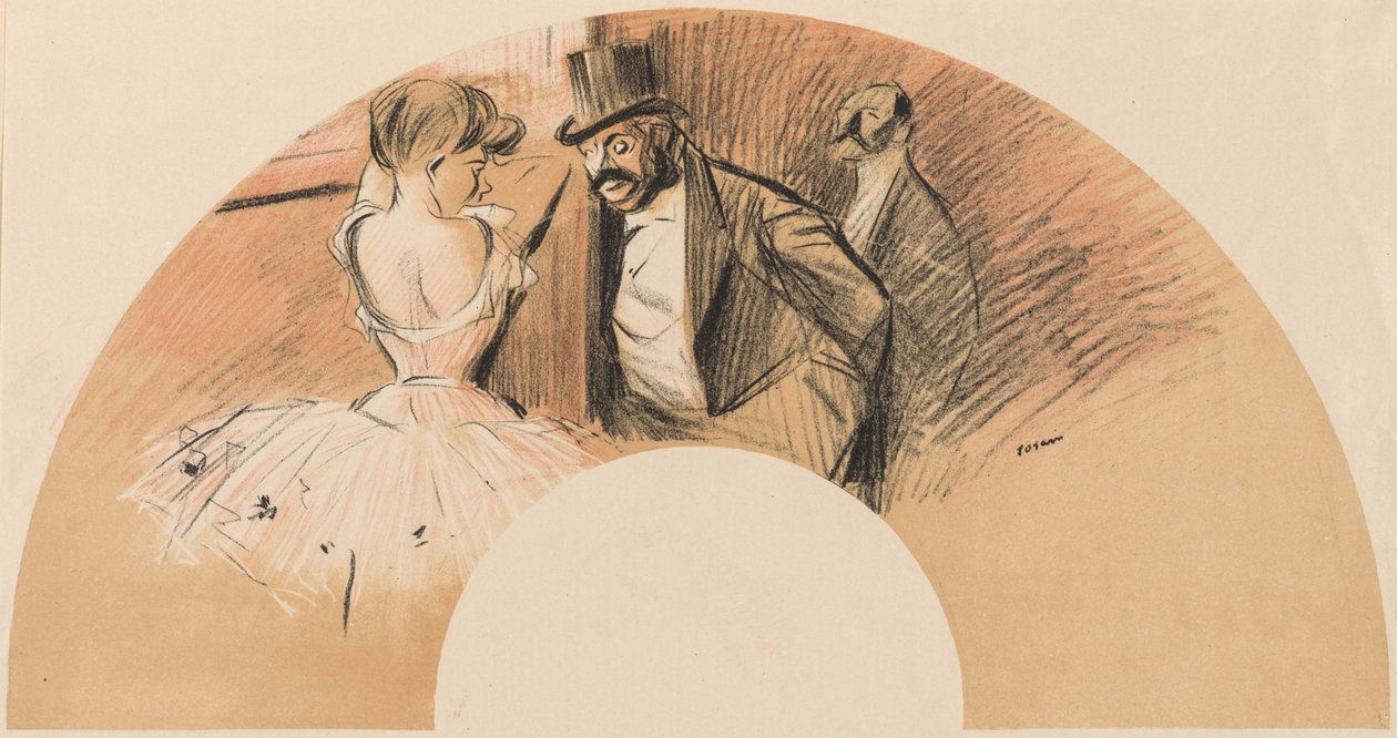 Eventail Bal Gavarni. od Jean Louis Forain