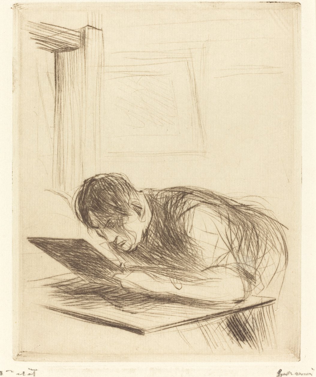 Forain Etching (první deska) od Jean Louis Forain
