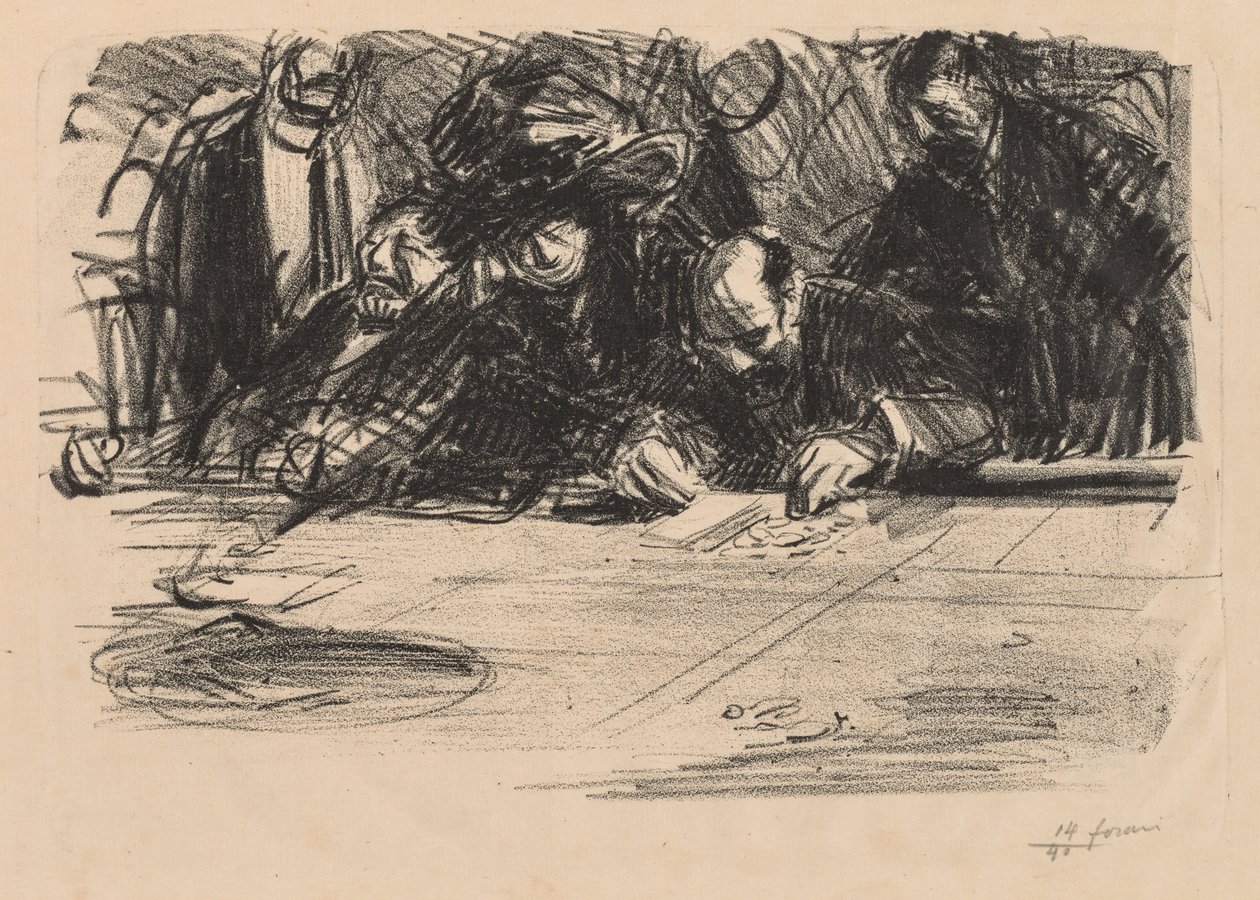 Skupina hráčů. od Jean Louis Forain