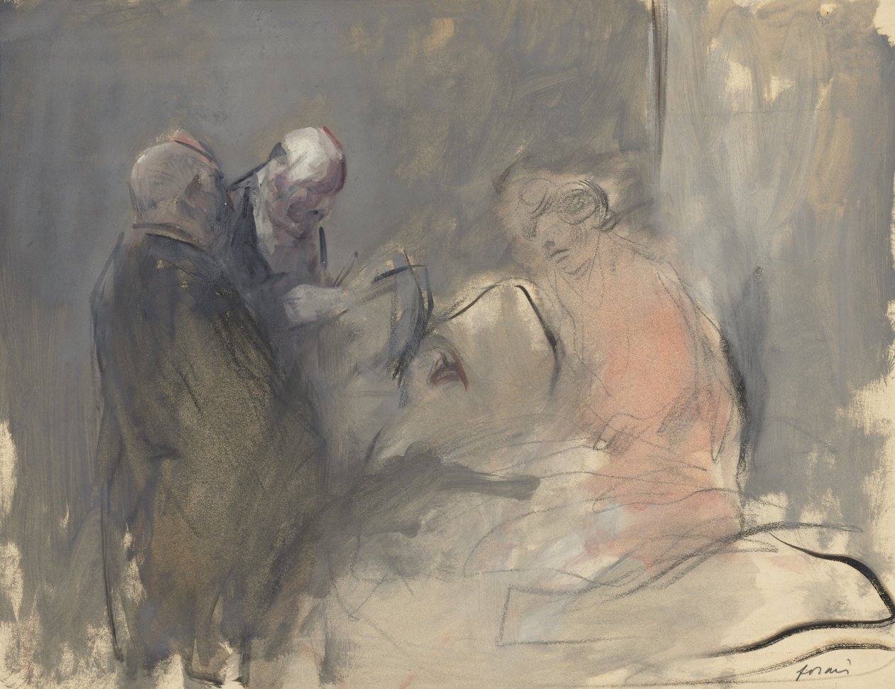 V nemocnici (recto) od Jean Louis Forain