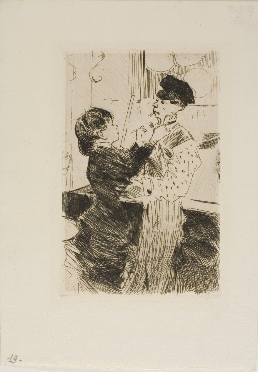 Uzlování kravaty od Jean Louis Forain