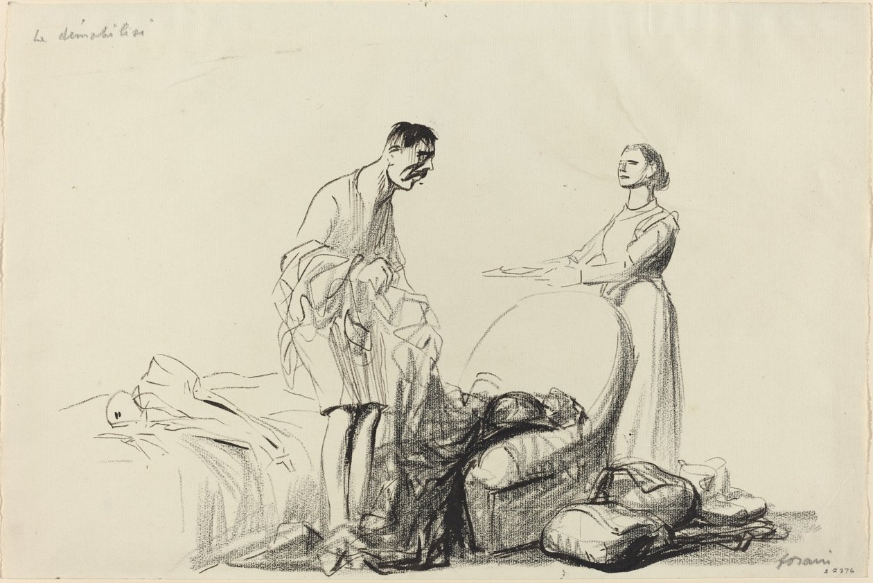Demobilizovaný, c. 19141919. od Jean Louis Forain