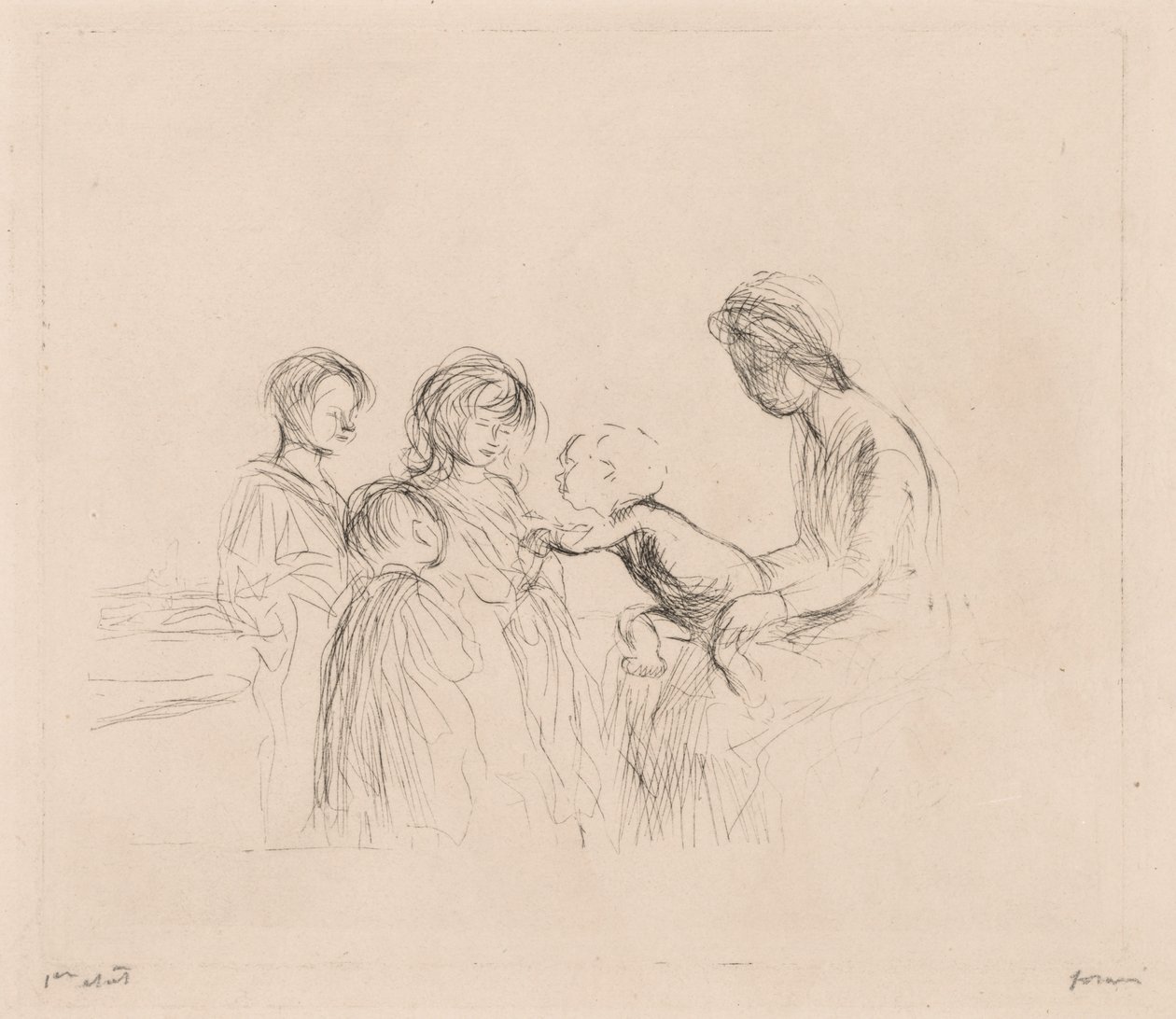 Madonna a děti. od Jean Louis Forain
