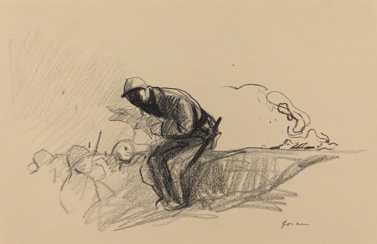 Novinky v zákopech od Jean Louis Forain