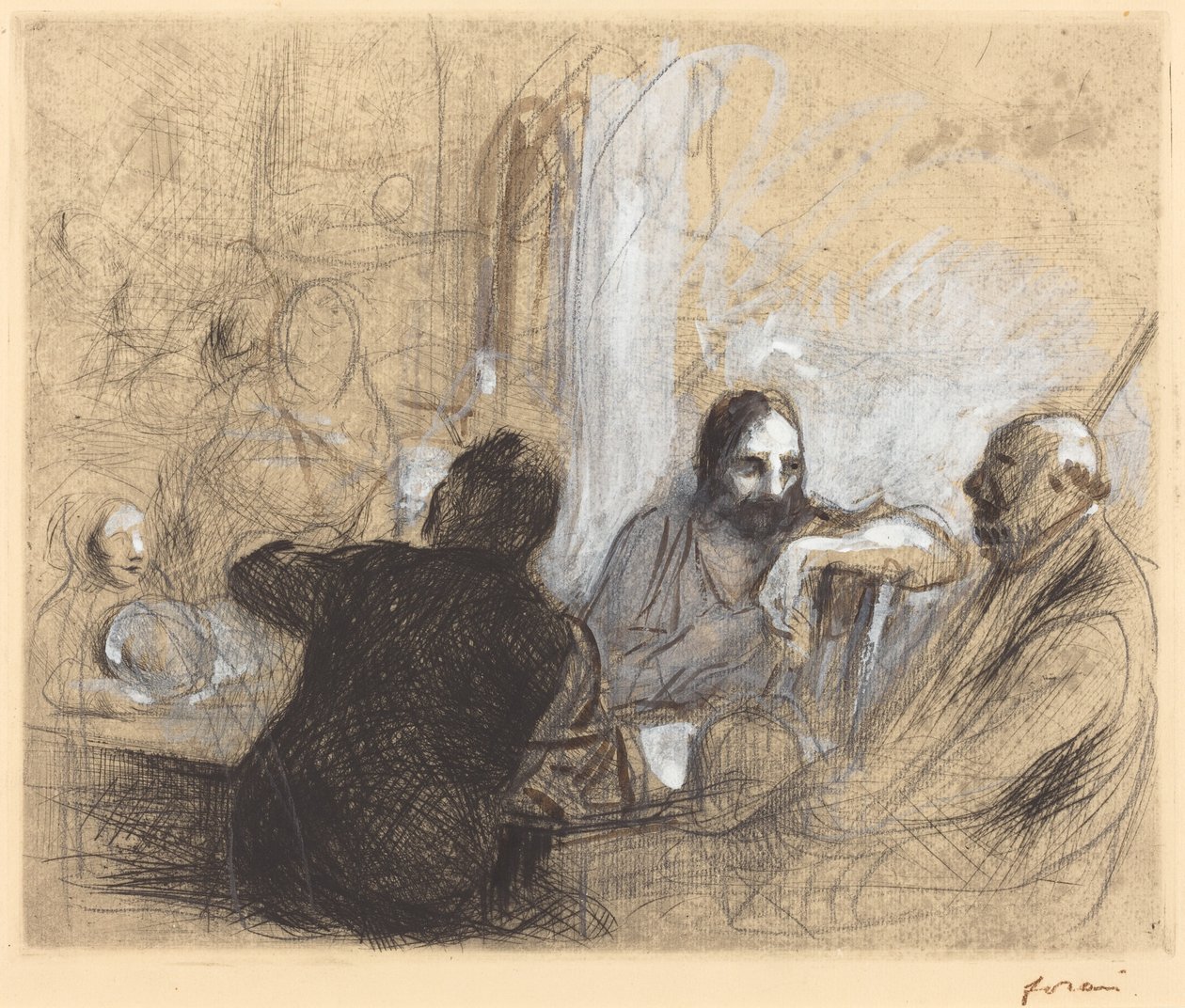 Poutníci v Emauzích od Jean Louis Forain